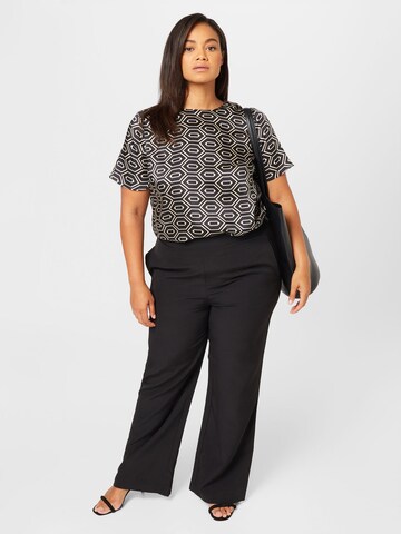 PIECES Curve Regular Trousers 'PCBOZZY' in Black