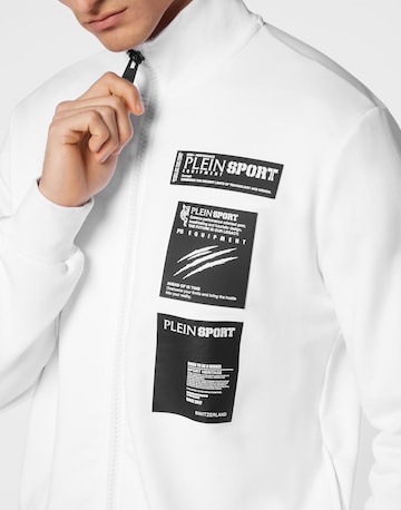 Plein Sport - Casaco em moletão 'Scratch' em branco