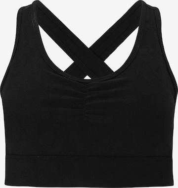 Athlecia Bustier Sport bh 'Lunny' in Zwart: voorkant