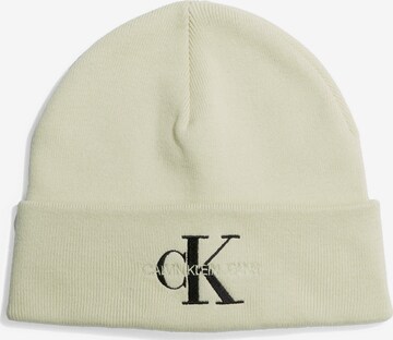 Calvin Klein Jeans Beanie in Green: front