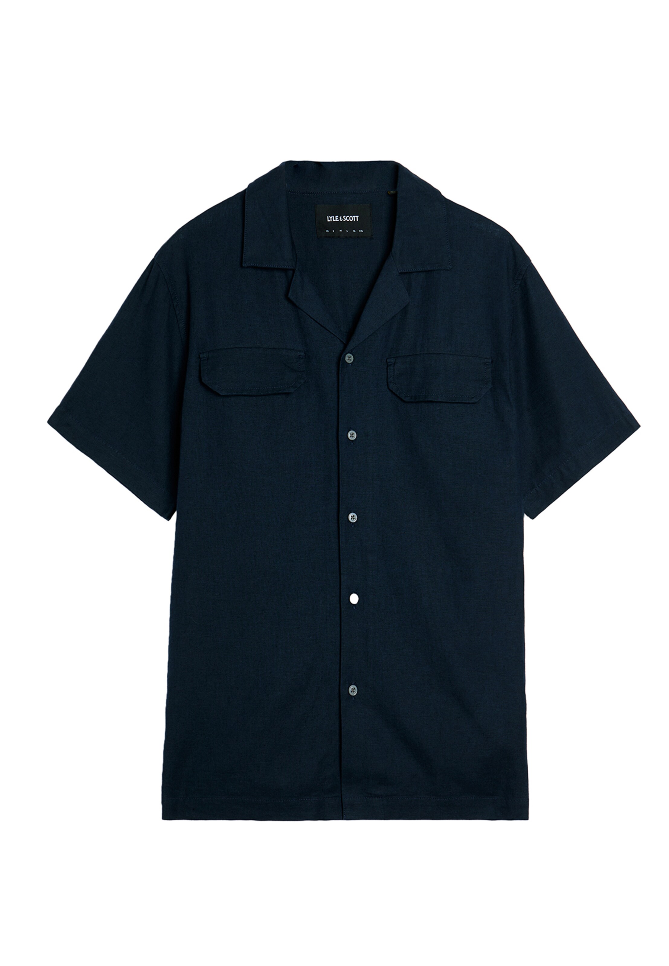 Lyle & Scott Regular fit Overhemd in Blauw: voorkant