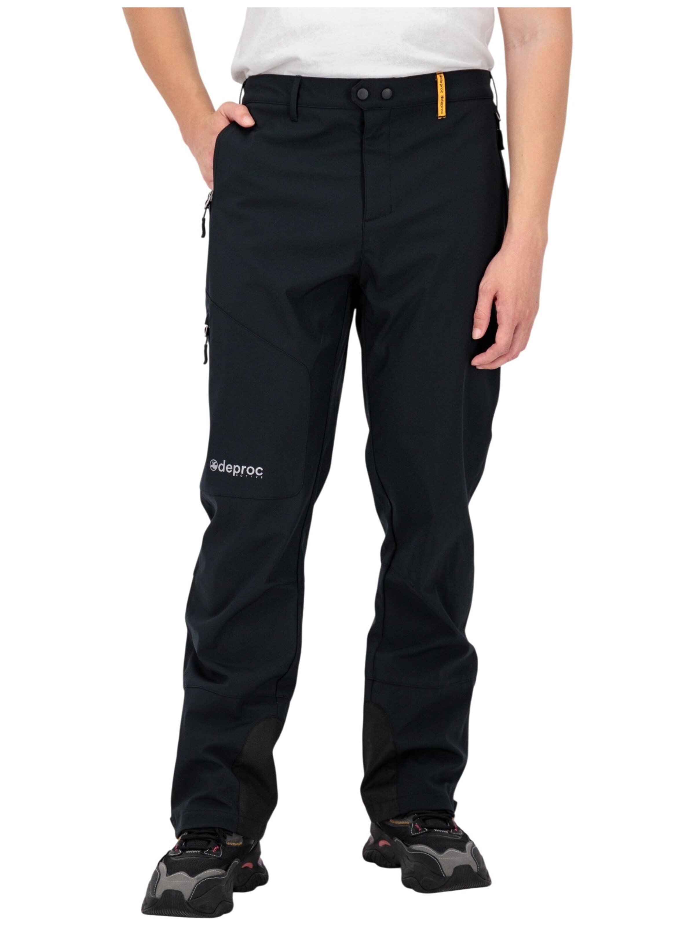 Slimfit Pantaloni funzionali 'Softshellhose Sterling Snow Herren Winterhose Trekkinghose' di deproc in nero: frontale