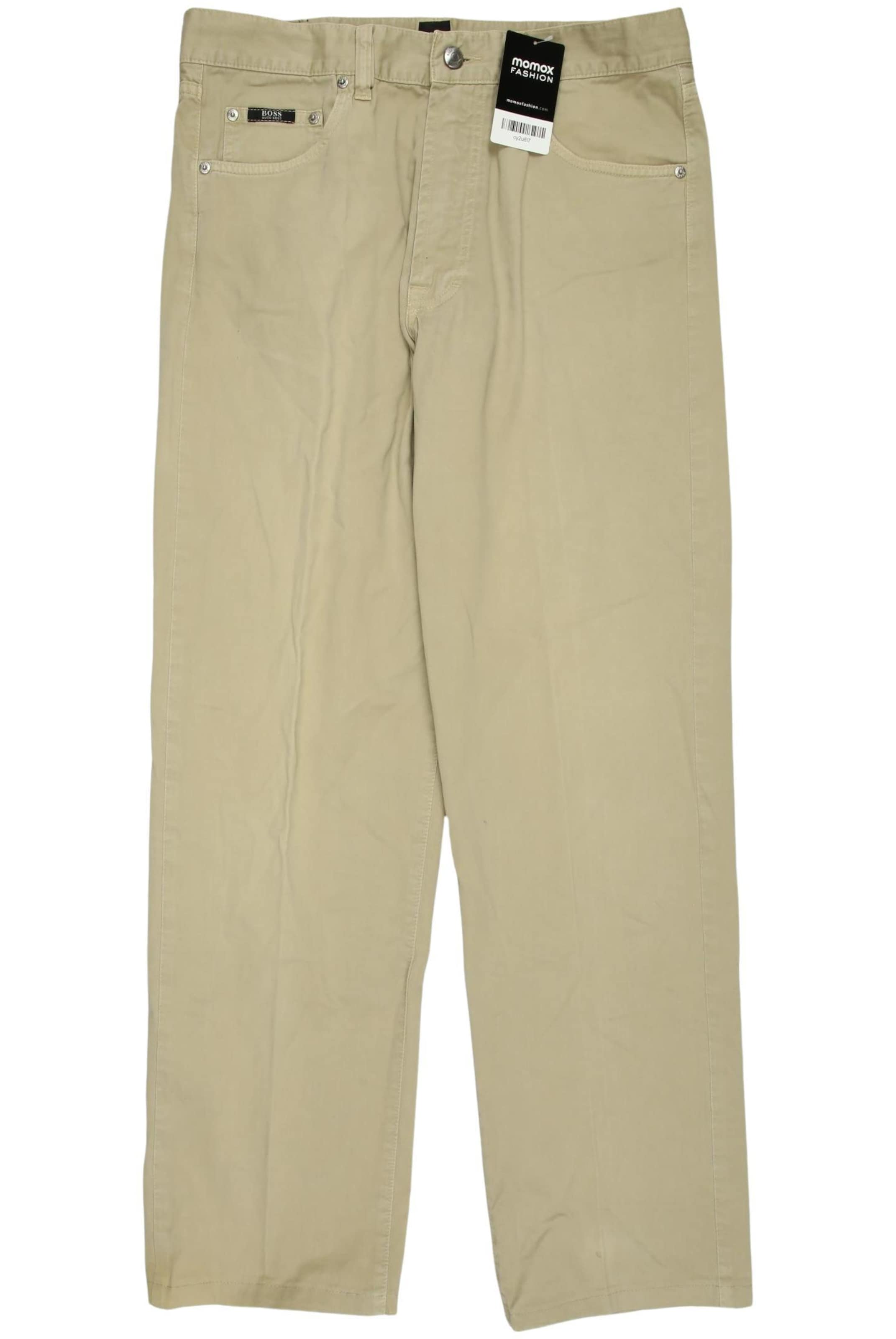 BOSS Black Stoffhose 34 in Beige: Vorderseite