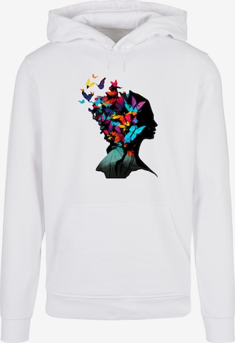 Sweat-shirt 'Schmetterling' F4NT4STIC en blanc : devant