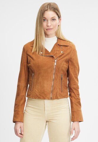 PRINCESS GOES HOLLYWOOD Between-Season Jacket 'Velour' in Brown: front
