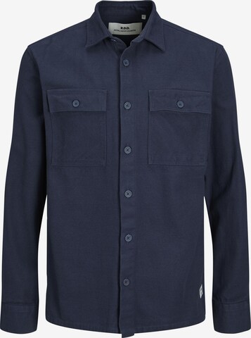 R.D.D. ROYAL DENIM DIVISION Comfort fit Button Up Shirt in Blue: front