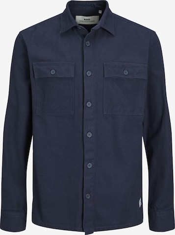 R.D.D. ROYAL DENIM DIVISION Comfort fit Button Up Shirt in Blue: front