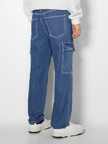 Largi Pantaloni eleganți de la Bershka pe albastru