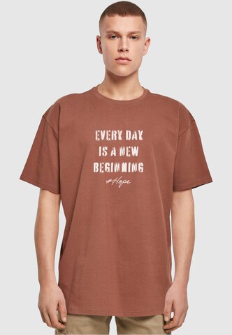 Merchcode T-Shirt 'Hope 2' in Braun: Vorderseite