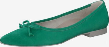 Paul Green Ballet Flats in Green: front