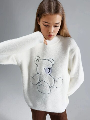 My fashion Sweater 'Pullover' in White: front