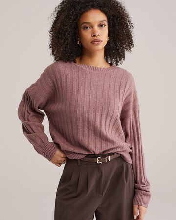 WE Fashion Свитер в Ярко-розовый: спереди