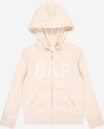 GAP Кофта на молнии в Бежевый: спереди