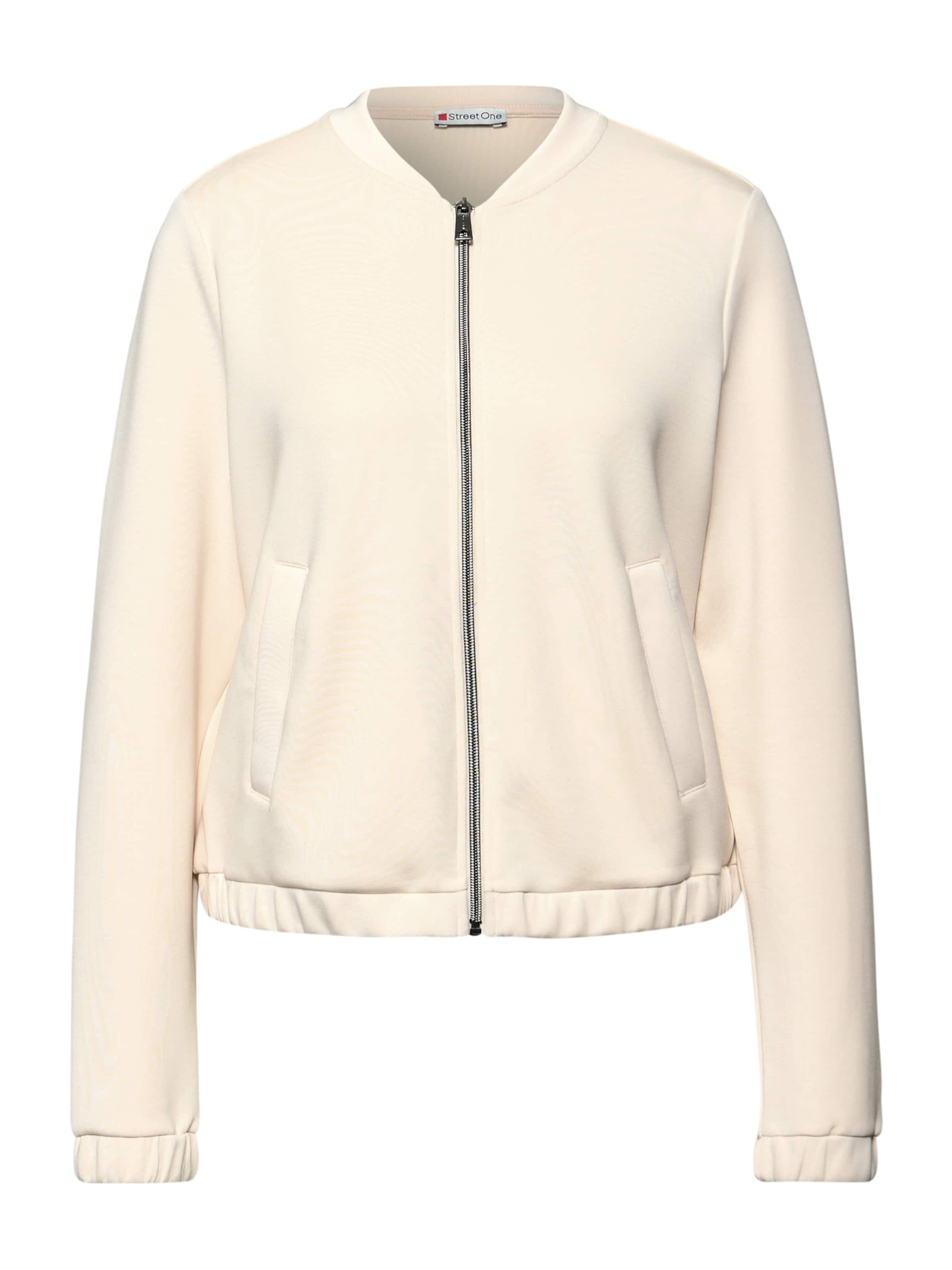 STREET ONE Sweat jacket in Beige: front