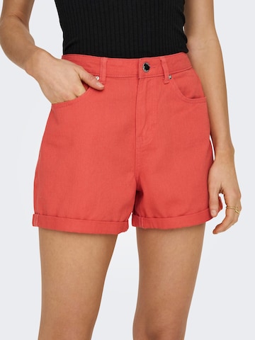 ONLY Regular Pants 'Joan' in Orange