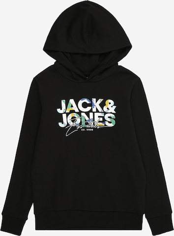 Jack & Jones Junior Sweatshirt 'JJGEPLAS' in Black: front