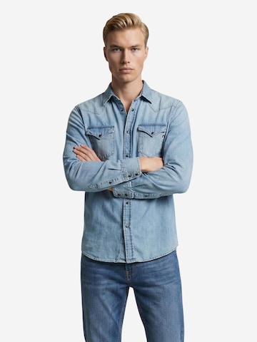 REPLAY - Ajuste confortable Camisa 'REGULAR M4860T.000.26C 12B' en azul: frente