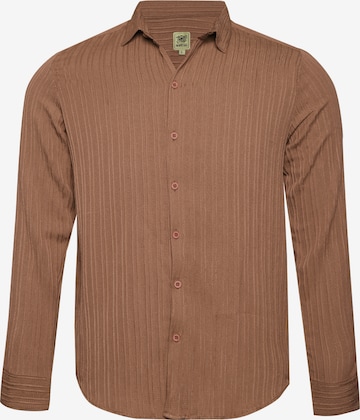 Campus SutraRegular Fit Košulja 'Brynn' - smeđa boja: prednji dio
