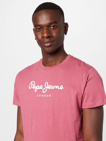 Pepe Jeans T-Shirt 'EGGO' in Beere | ABOUT YOU