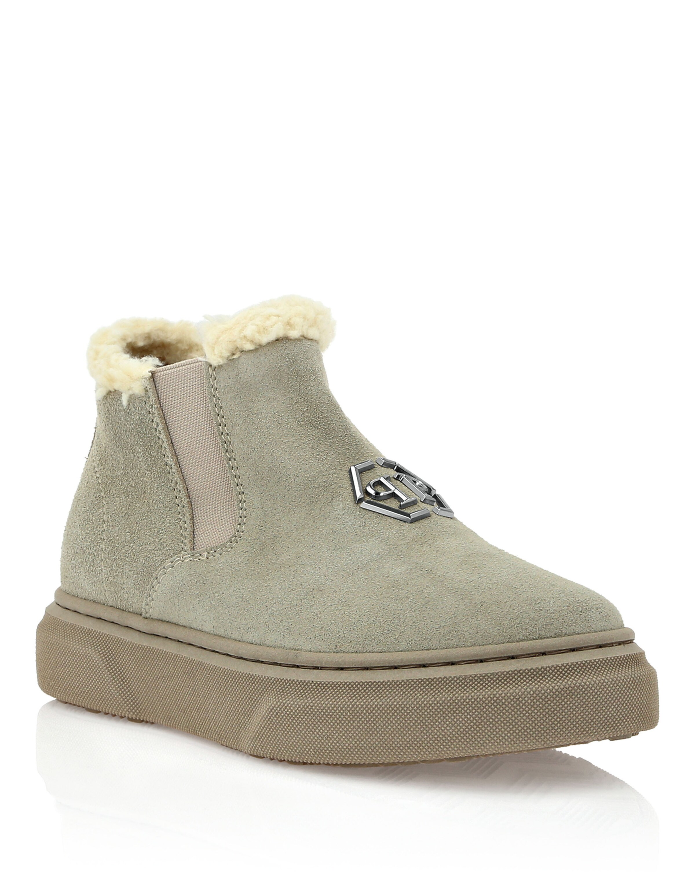 Philipp Plein Boots in Beige: front