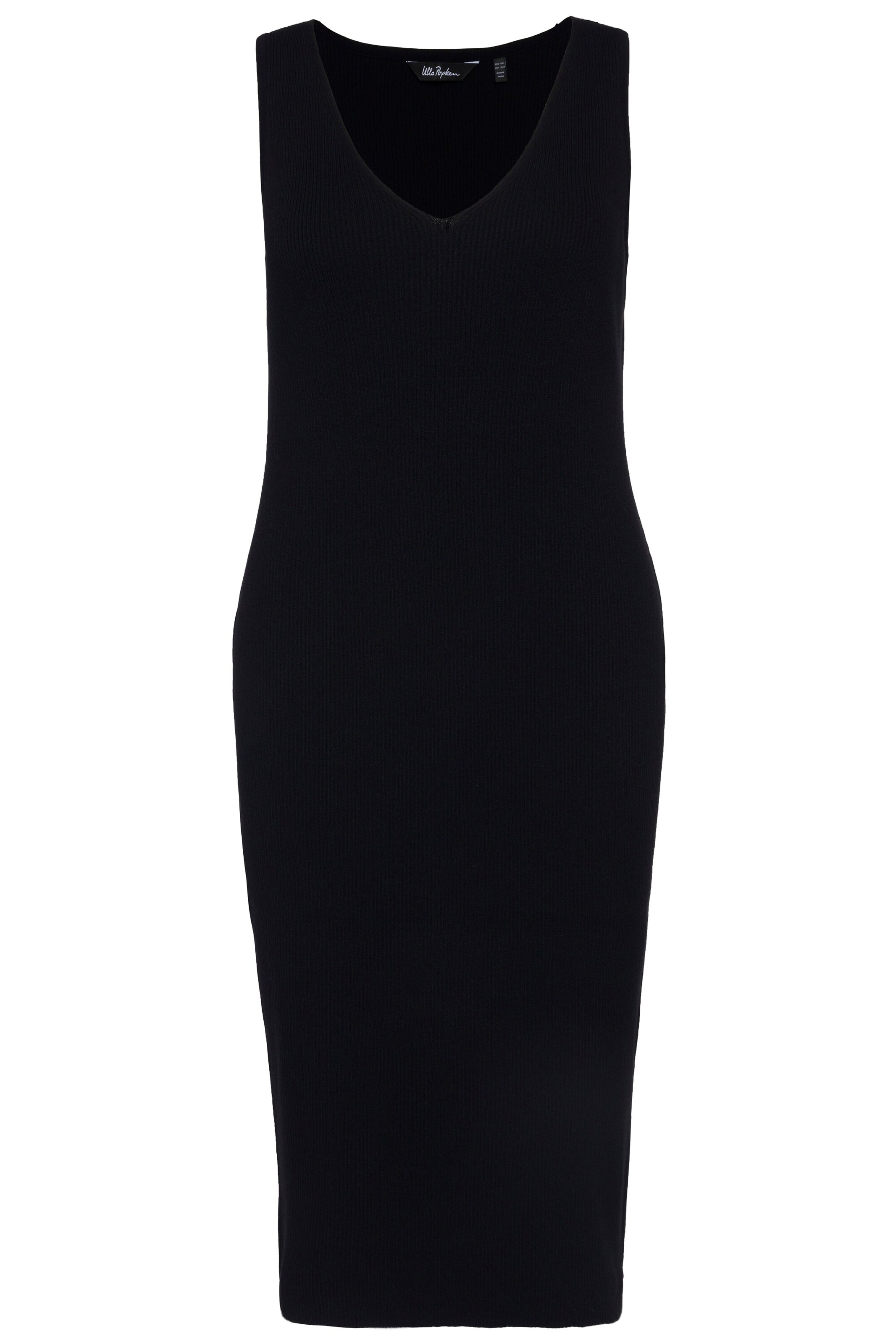 Ulla Popken Strickkleid in Schwarz: Vorderseite