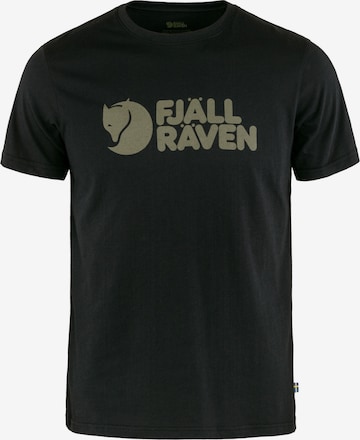 T-Shirt fonctionnel Fjällräven en noir : devant