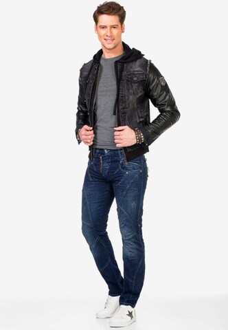 CIPO & BAXX Jeansjacke 'Blox' in Schwarz