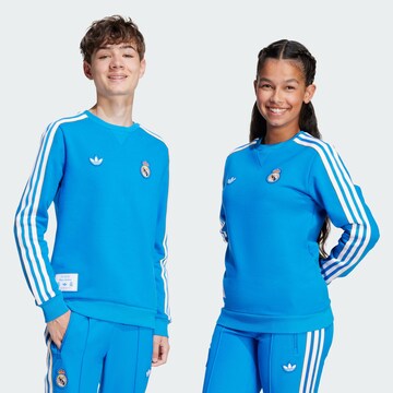ADIDAS ORIGINALS Sweatshirt 'Real Madrid Terrace Icons' in Blue: front