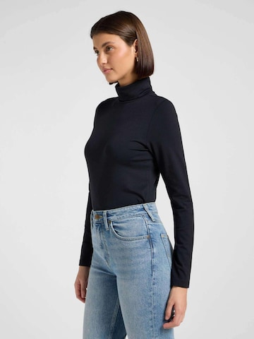 Lee Shirt 'Ls Turtle Neck' in Black