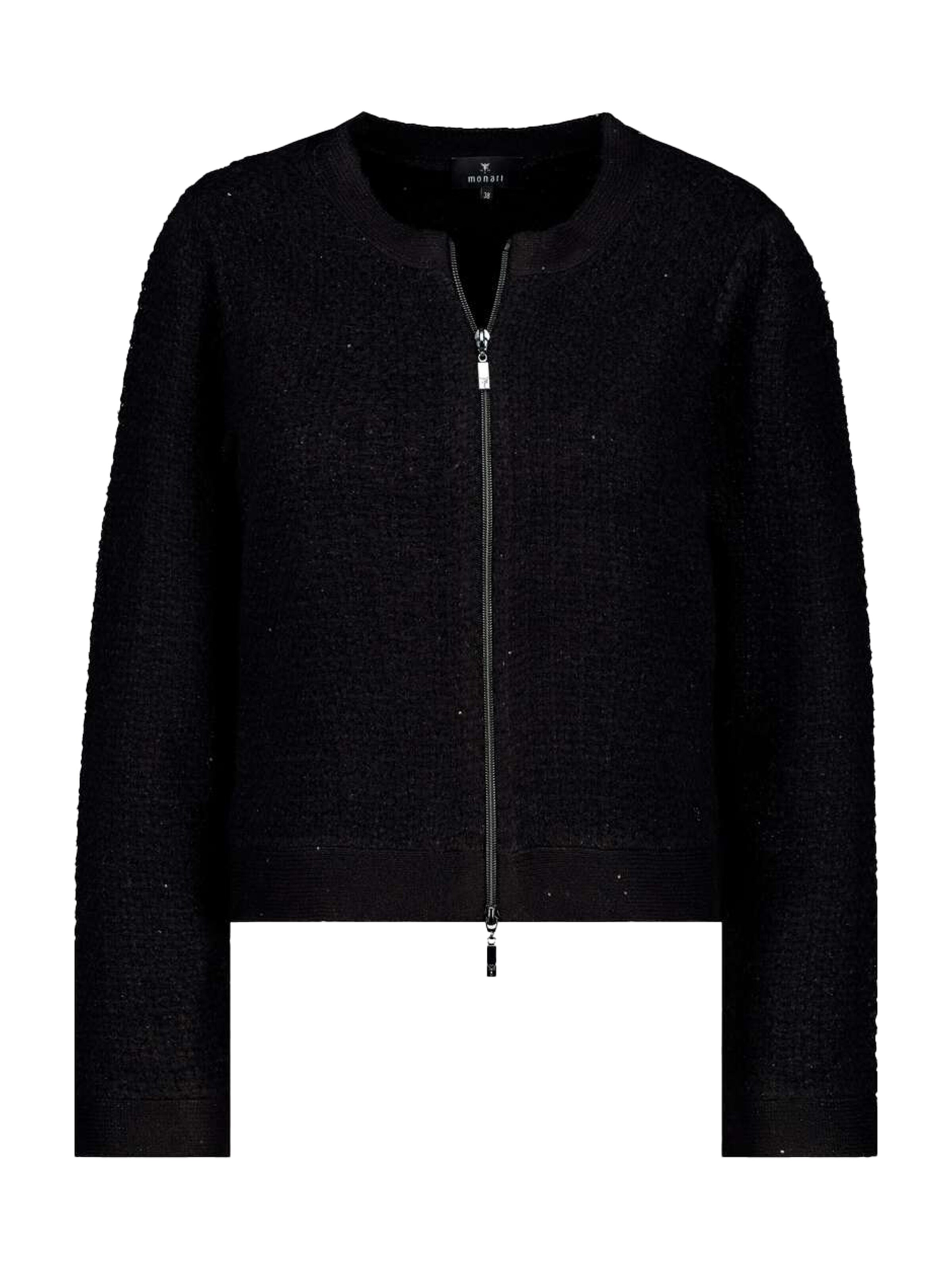 monari Strickjacke in Schwarz: Vorderseite