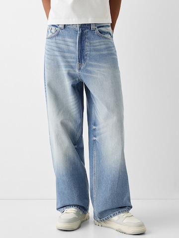 Bershka Wide Leg Jeans i blå: forside