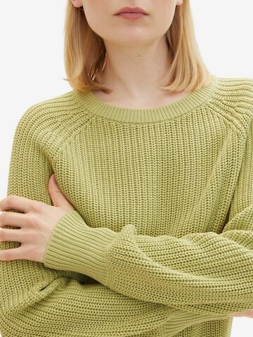 TOM TAILOR DENIM Sweater in Green