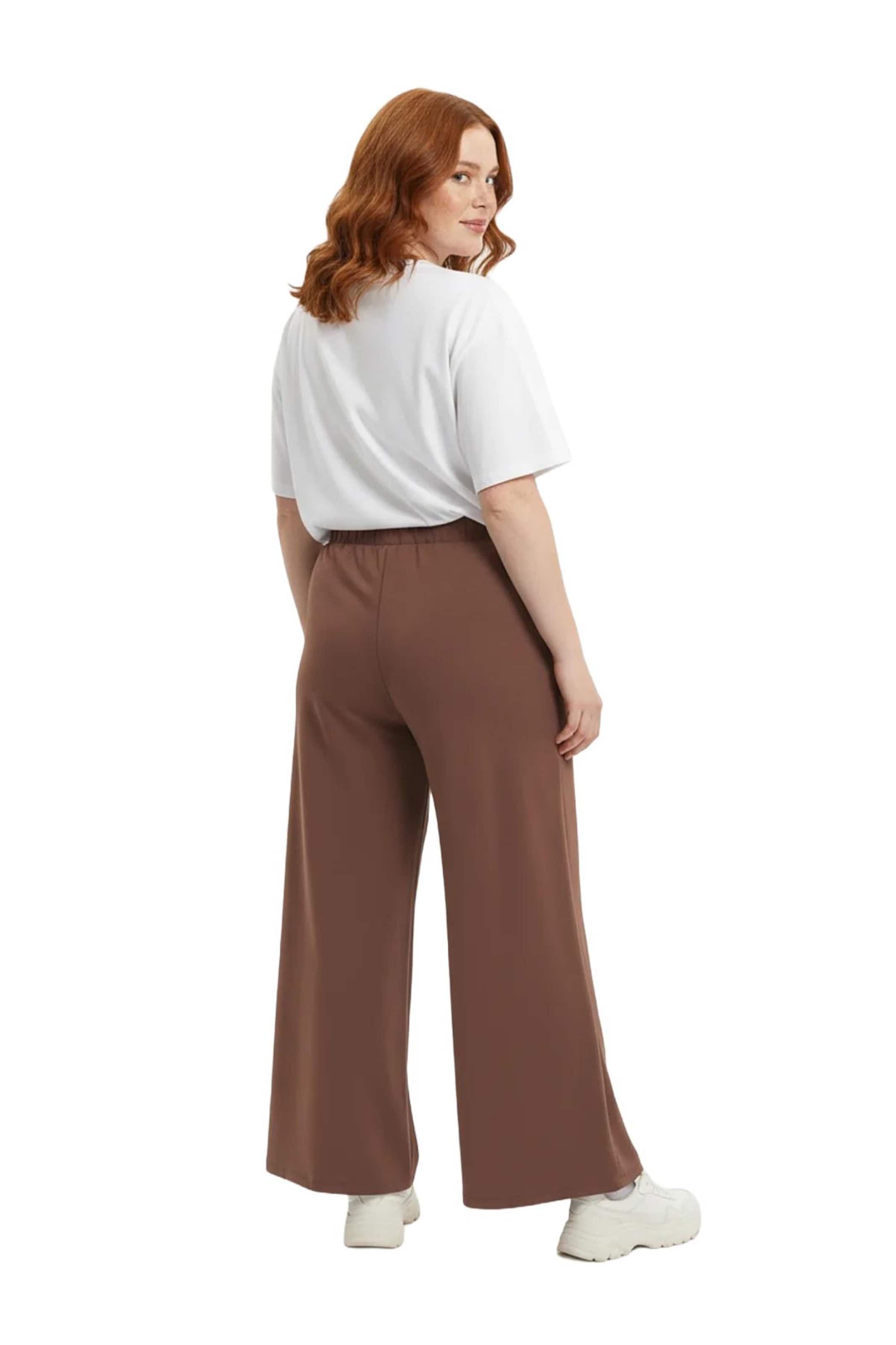 Wide Leg Pantalon Shape Of You en marron
