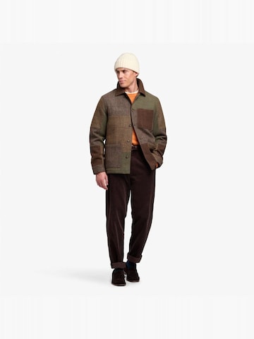 SEBAGO Between-Season Jacket 'DORR PATCHWORK BROWN MULTICOLOR CHECK' in Brown
