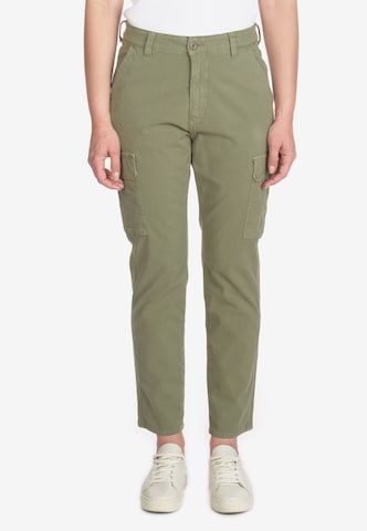 Le Temps Des Cerises Regular Cargo Pants in Green: front