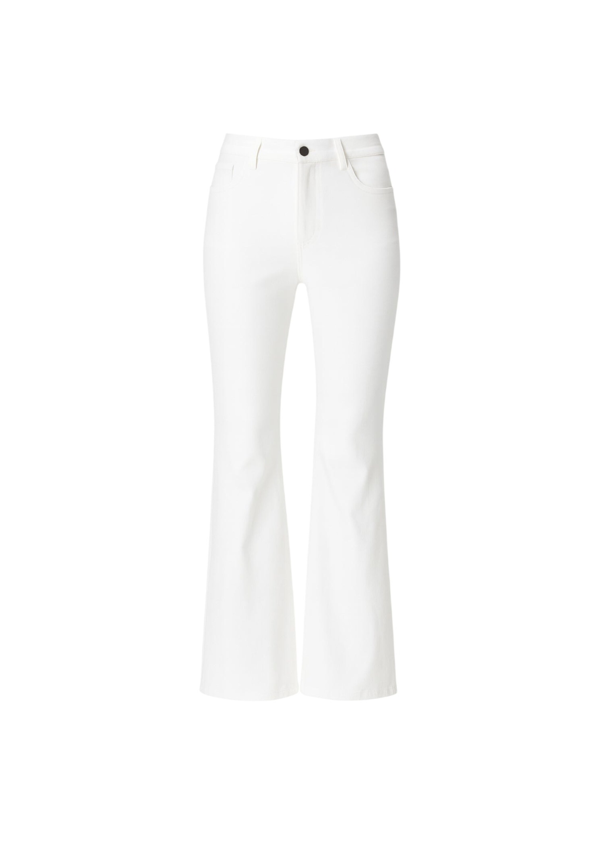 évasé Pantalon BASSIGUE en blanc : devant