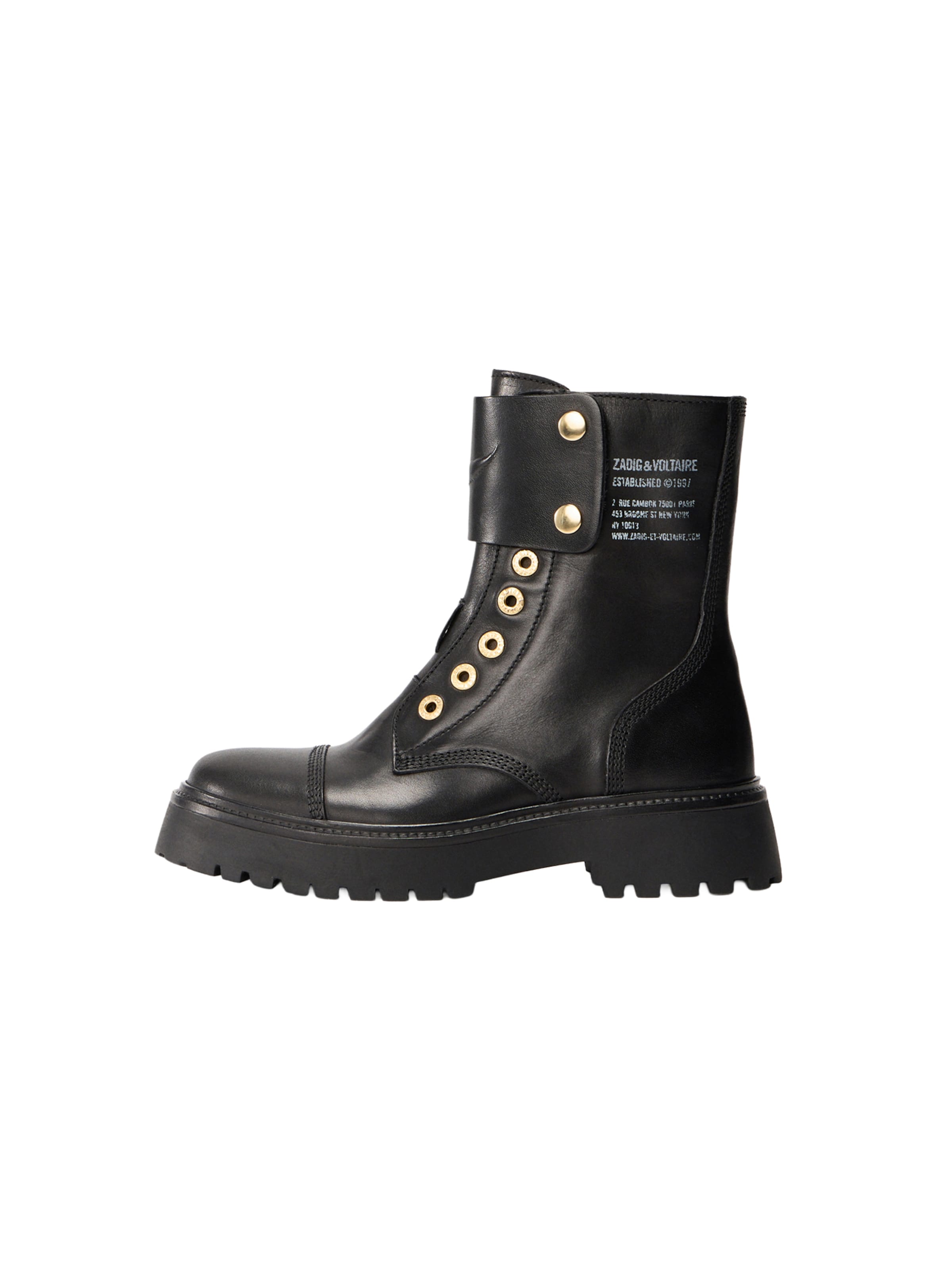 melns Zadig &amp; Voltaire Sienamie zābaki &#x27;JOE&#x27;: no priekšpuses