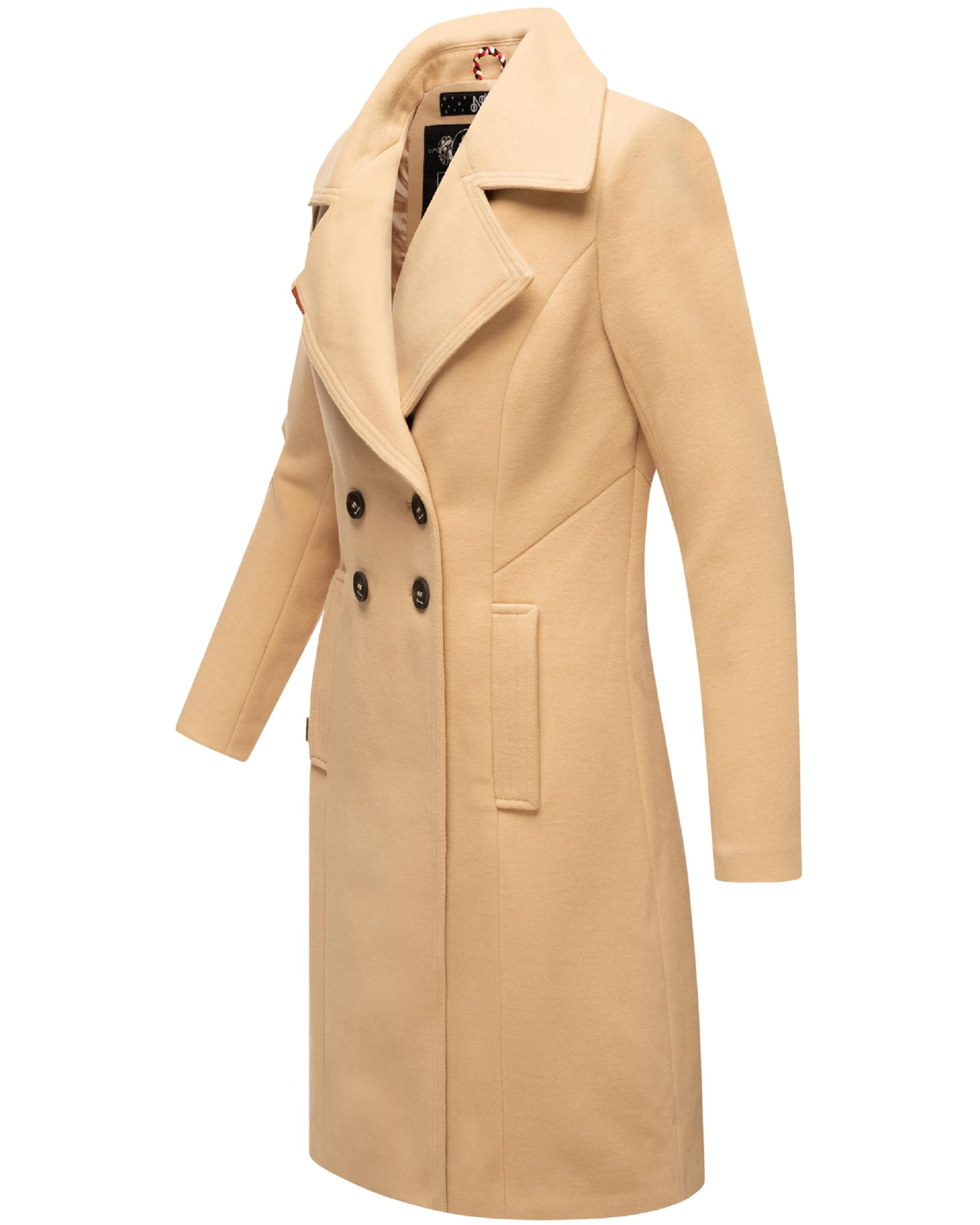 NAVAHOO Mantel 'Wooly' in Beige