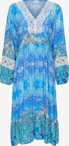 Cream Dress 'Bri' in Blue: front