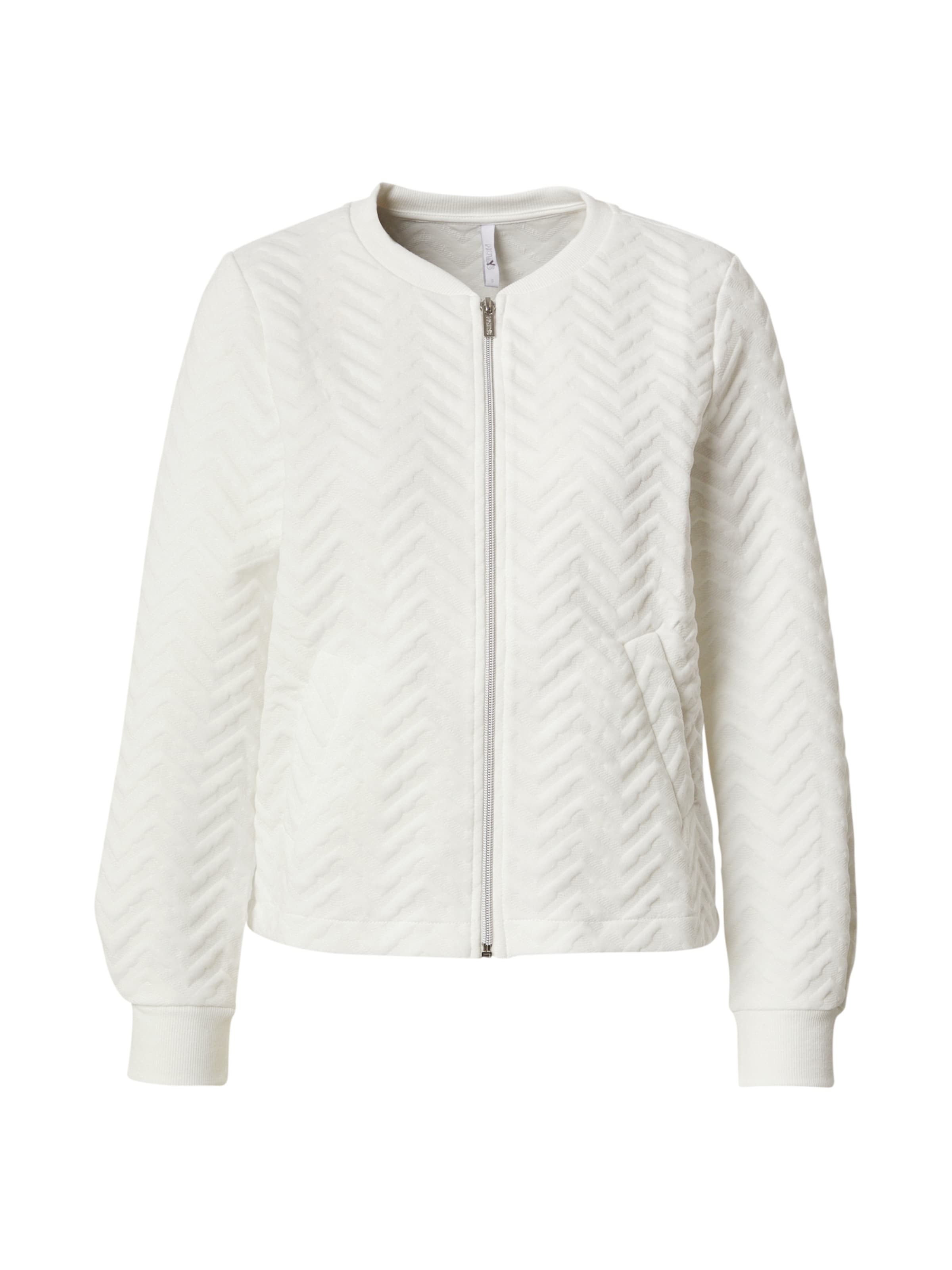 Hailys - Sudadera con cremallera 'Ke44ndra' en blanco: frente