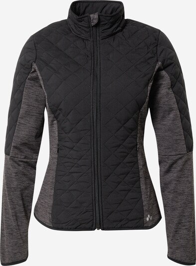 ONLY PLAY Trainingsjacke 'Fiori' in graumeliert / schwarz, Produktansicht
