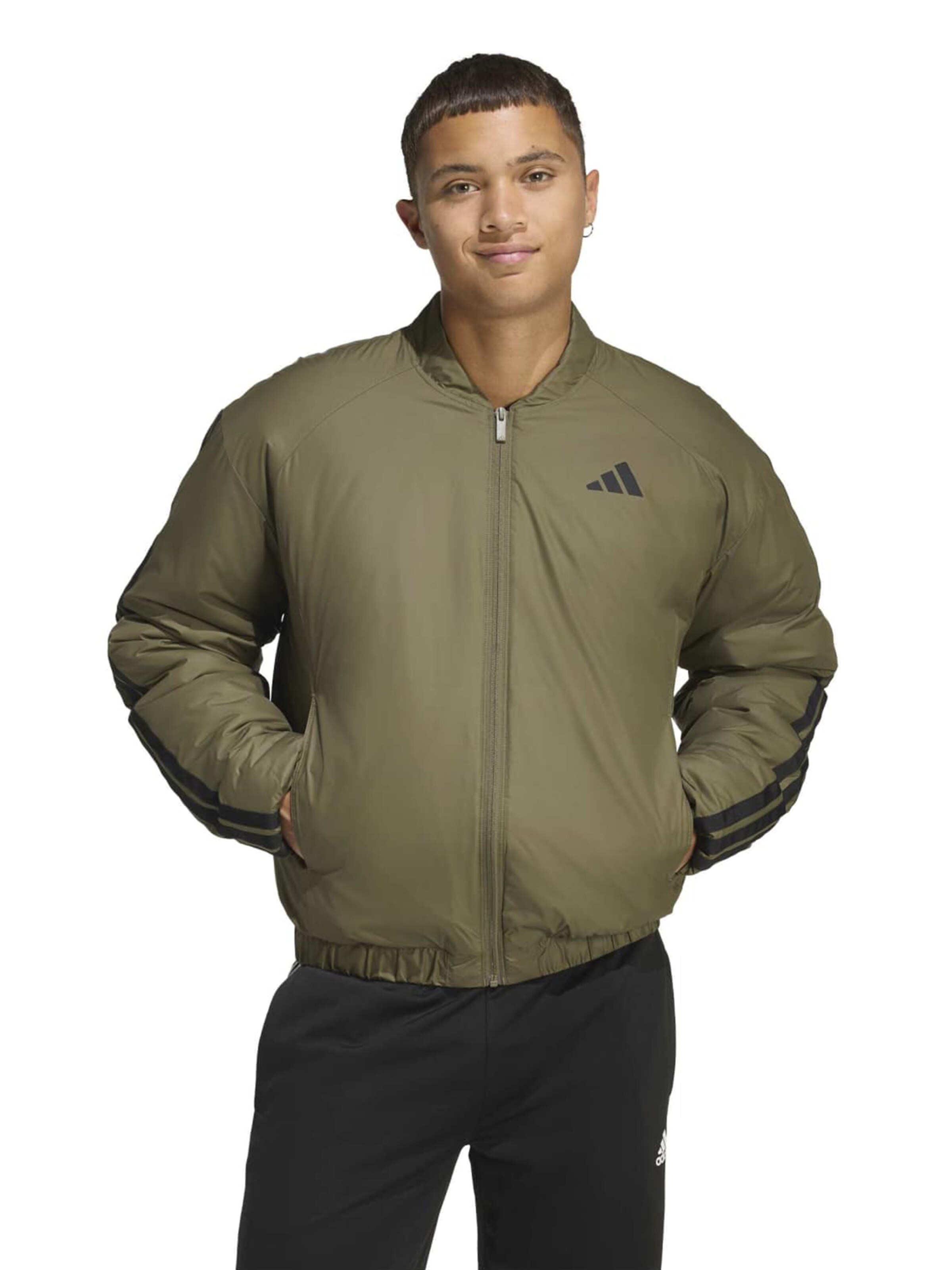 ADIDAS SPORTSWEAR Спортивная куртка 'ESS' в Зеленый: спереди