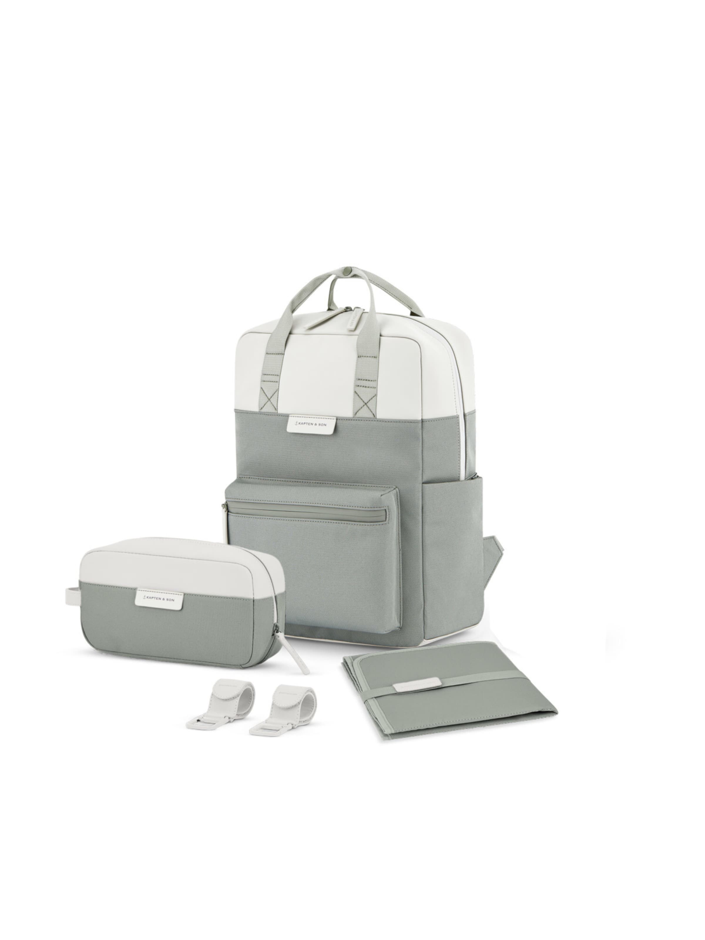 Sac à dos 'Bergen Pro Diaper' Kapten & Son en gris : devant