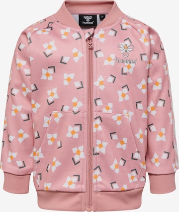 Veste de survêtement 'Aley' Hummel en rose : devant