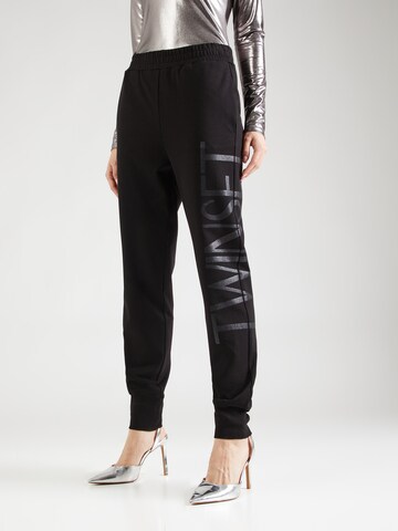 Twinset Tapered Trousers in Black: front