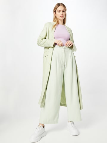 ONLY Wide leg Pleat-Front Pants 'Payton' in Green