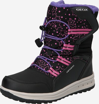 GEOX Snow Boots 'Roby' in Purple / Pink / Black / White, Item view