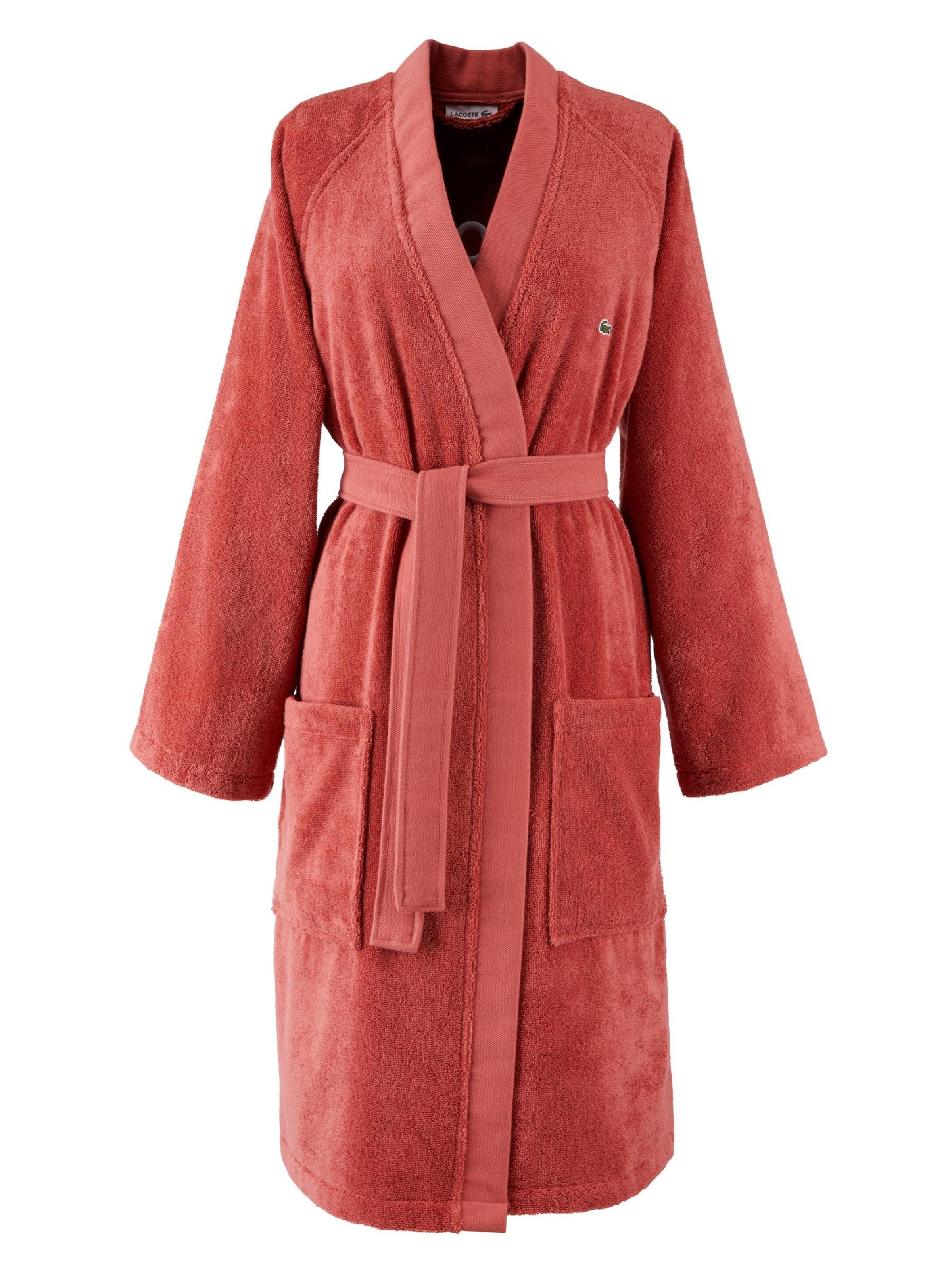 LACOSTE Bademantel lang 'LDEFILE'‌‌‌‌‌‌‌‌‌‌ in Rot: Vorderseite