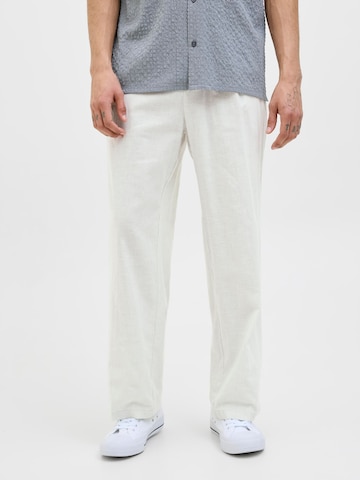 Regular Pantalon à plis JACK & JONES en gris : devant
