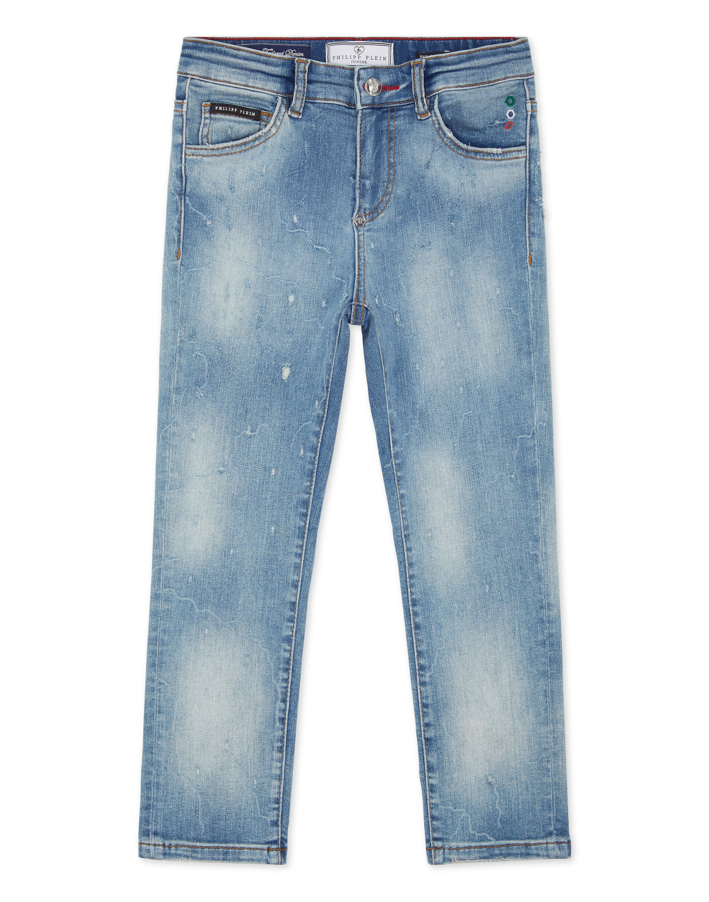 Philipp Plein - Vaquero 'Bulldogs' en azul: frente